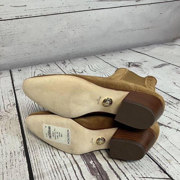 Veronica Beard Boots Womens 7M Lada Chelsea‎ Pull On Caramel Brown - Picture 7 of 10